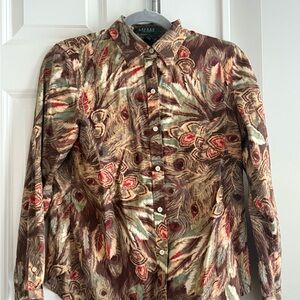 Ralph Lauren Earthy Tones Button-Up Shirt